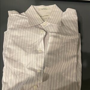 John W. Nordstrom Pink Striped Dress Shirt